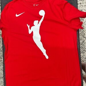 Nike Red Tee with White Logo